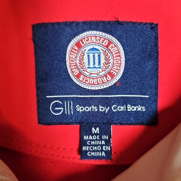 WISCONSIN Red Full-Zip Jacket with Logo Neopreme with contrasting white zippers - Picture 9 of 11